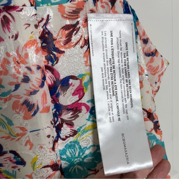 BCBG Max Azria One-Shoulder Floral Dress Size 12 NWT Asymmetrical Hem - Picture 5 of 12